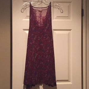NWOT Intimately-Free People Burgandy/Black Dress-S